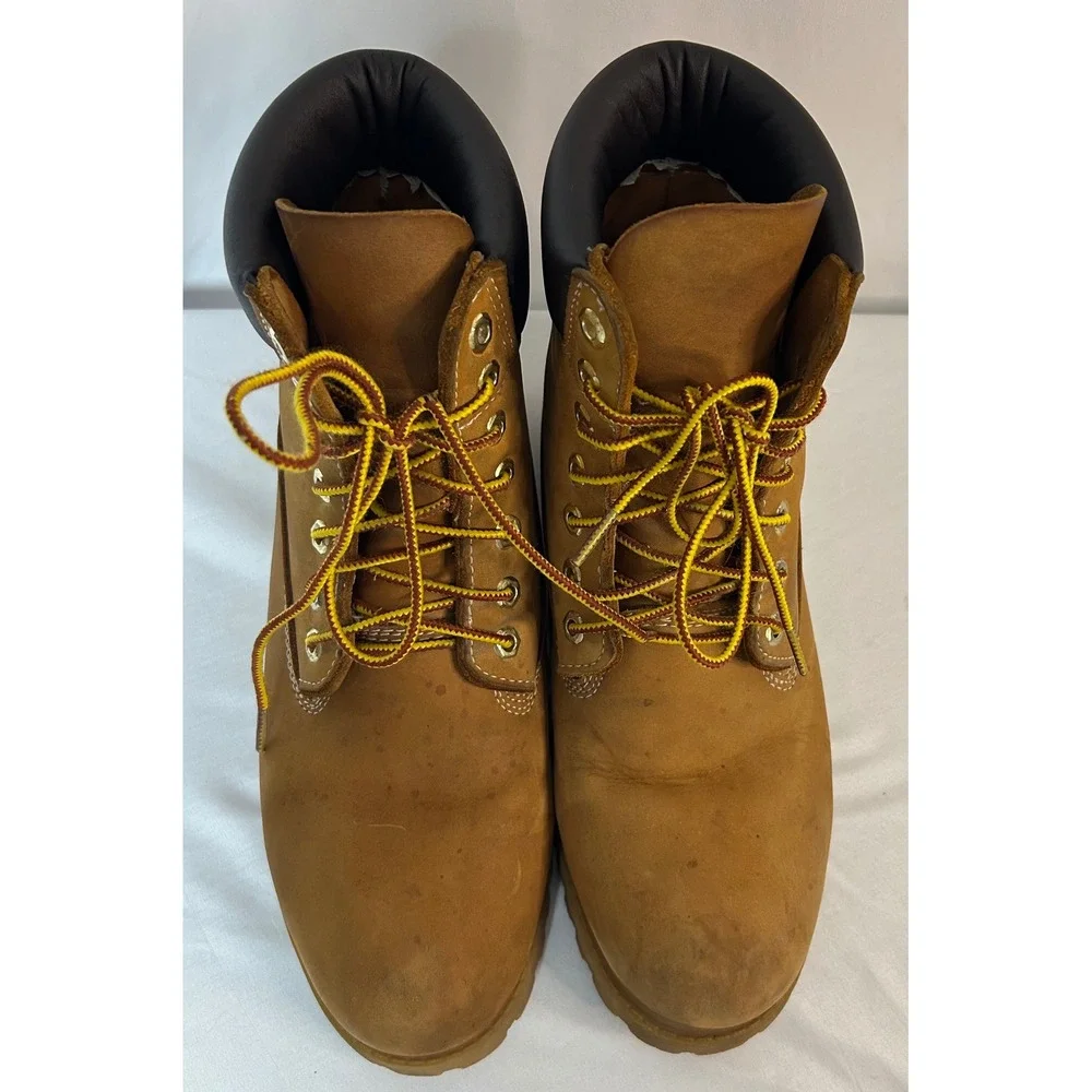 Timberland 6 Inch Premium Waterproof Wheat Nubuck Leather Boots 10667 Mens 10